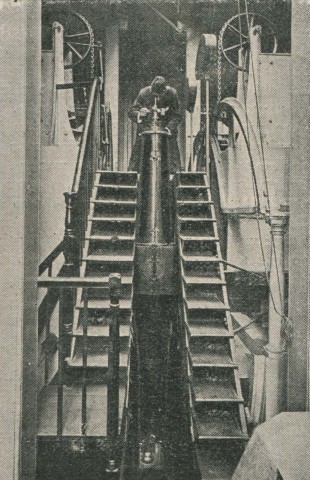 Royal Observatory Greenwich, Airy Transit Circle, checking the level (1906)