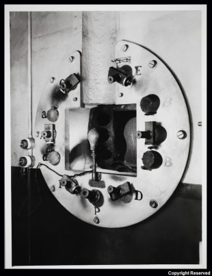 Royal observatory Greenwich.  Microscopes of the Airy Transit Circle (1929)