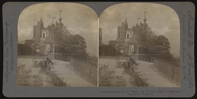 Stereoview, Royal Observatory Greenwich from the east (1905)
